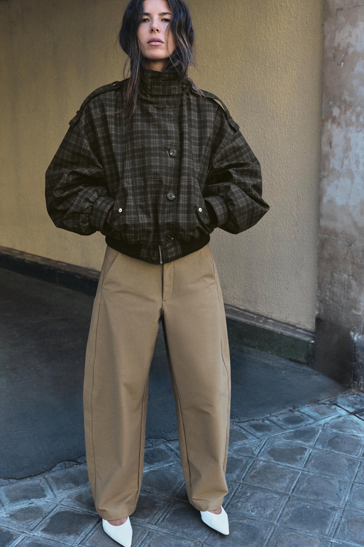 Agnes Plaid Bomber
