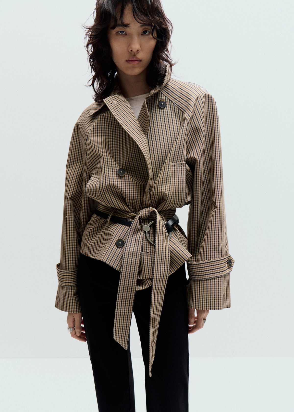 Averil Checked Trench