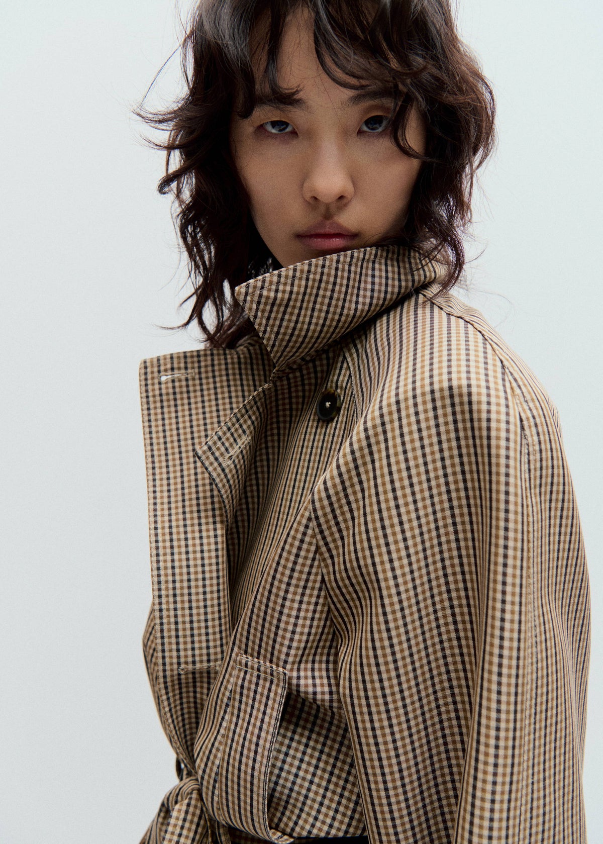 Averil Checked Trench