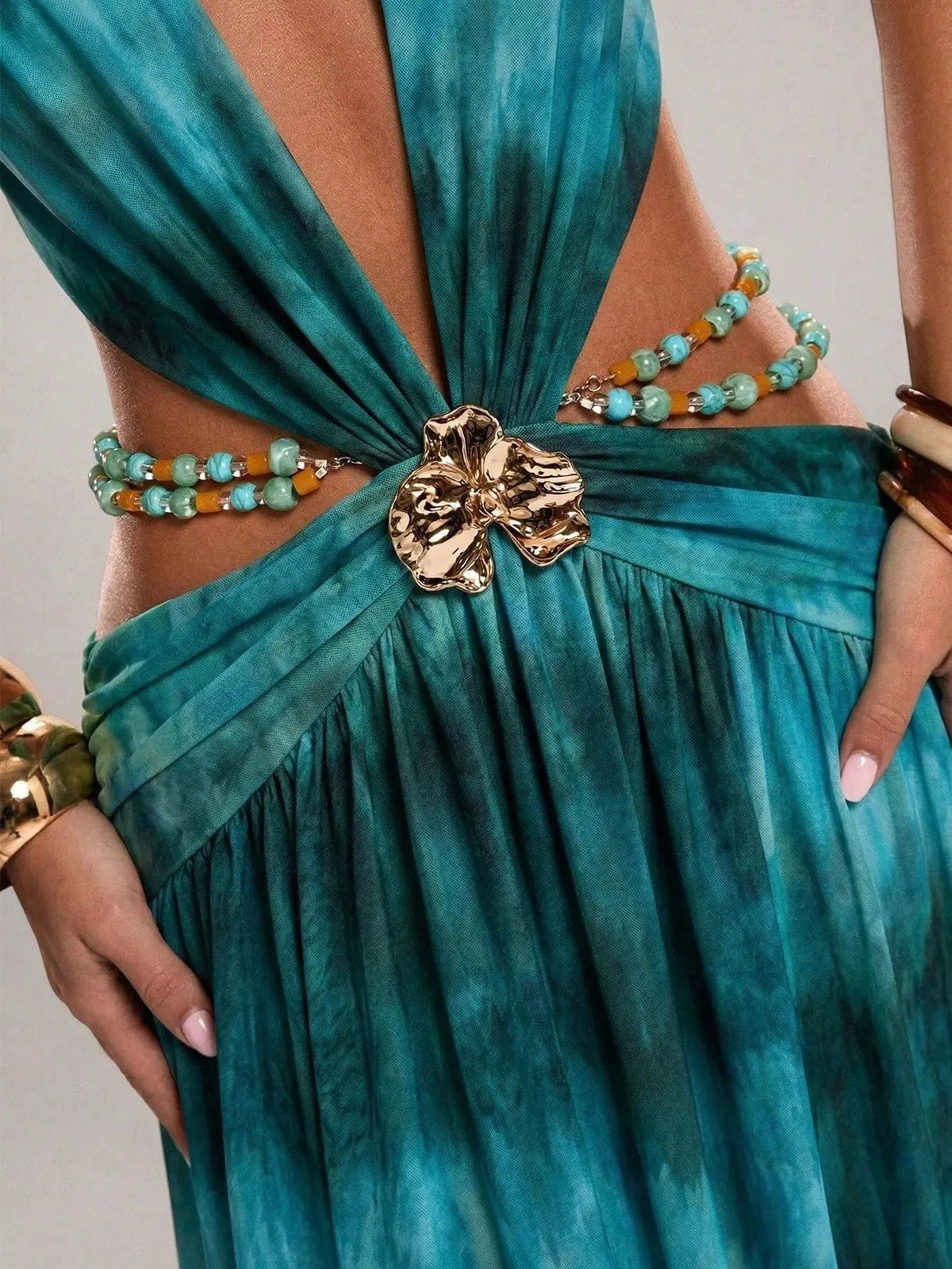 Aegean Halter Maxi Dress