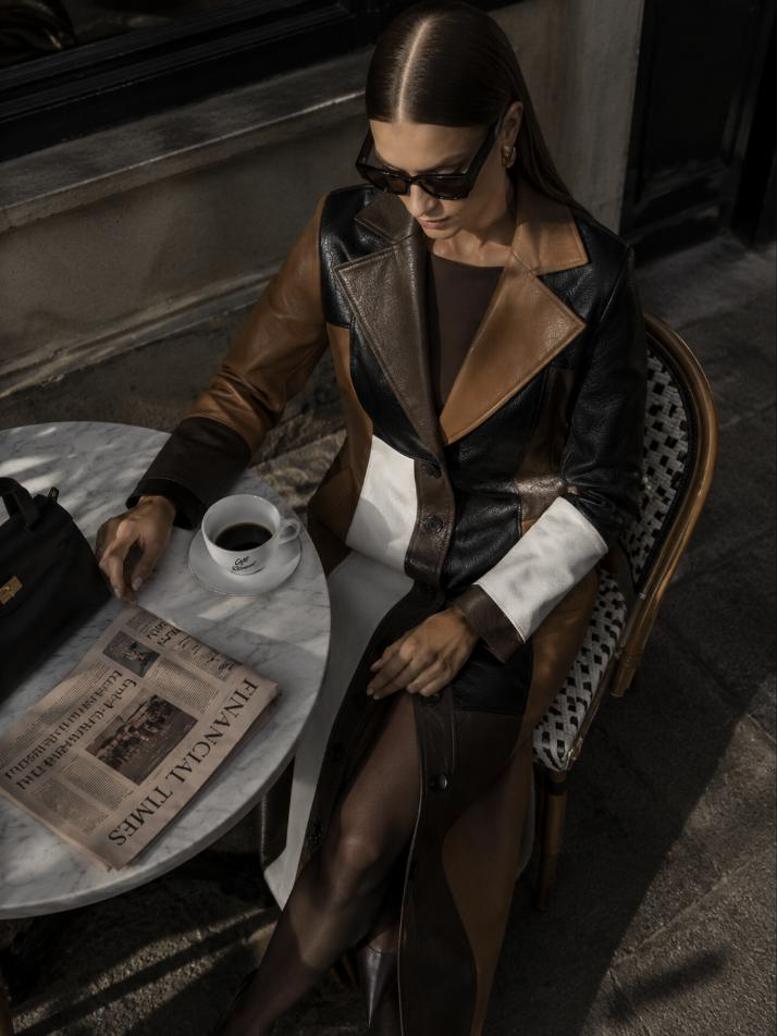 Vivienne Leather Trench Coat