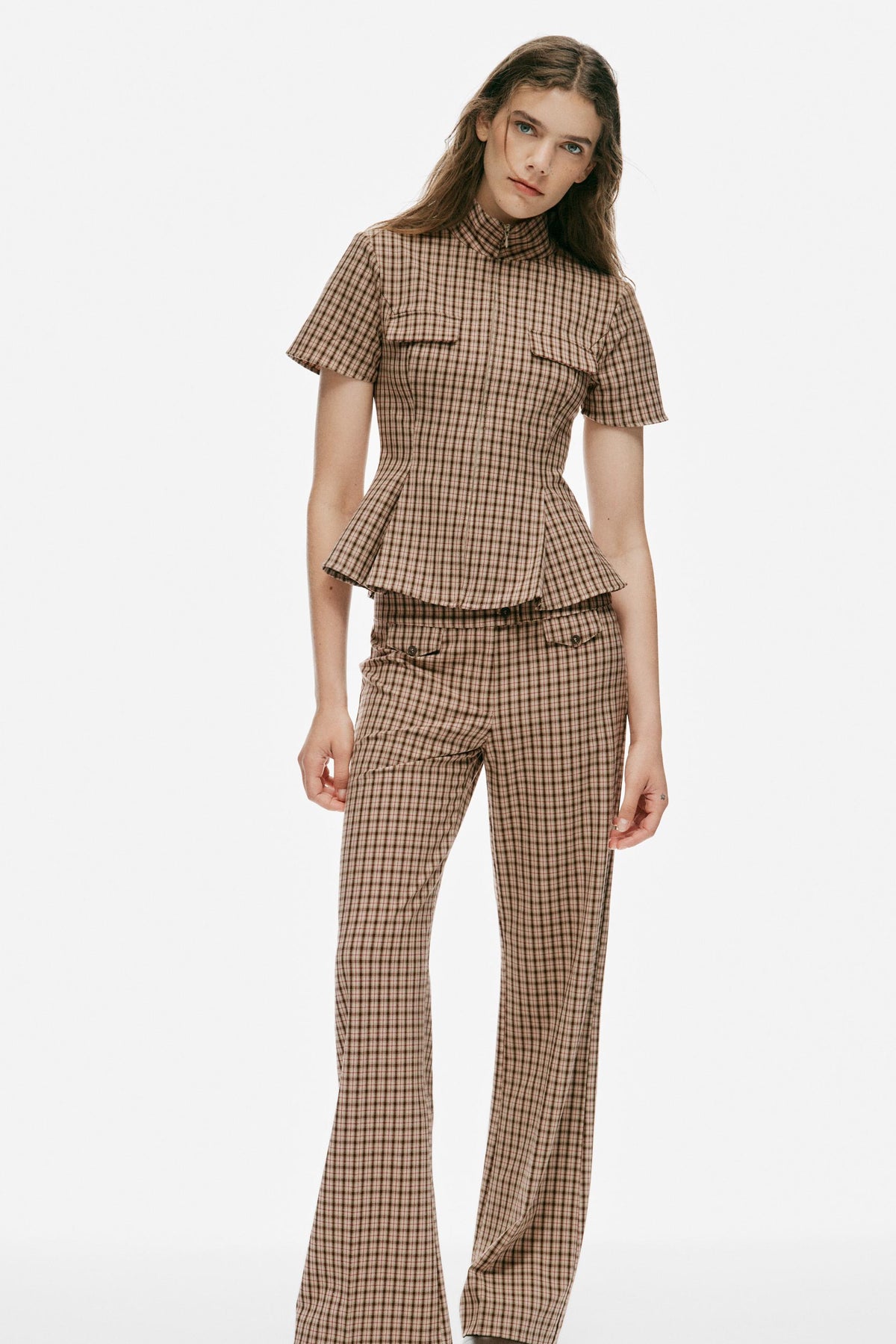 Violetta Checked Trousers
