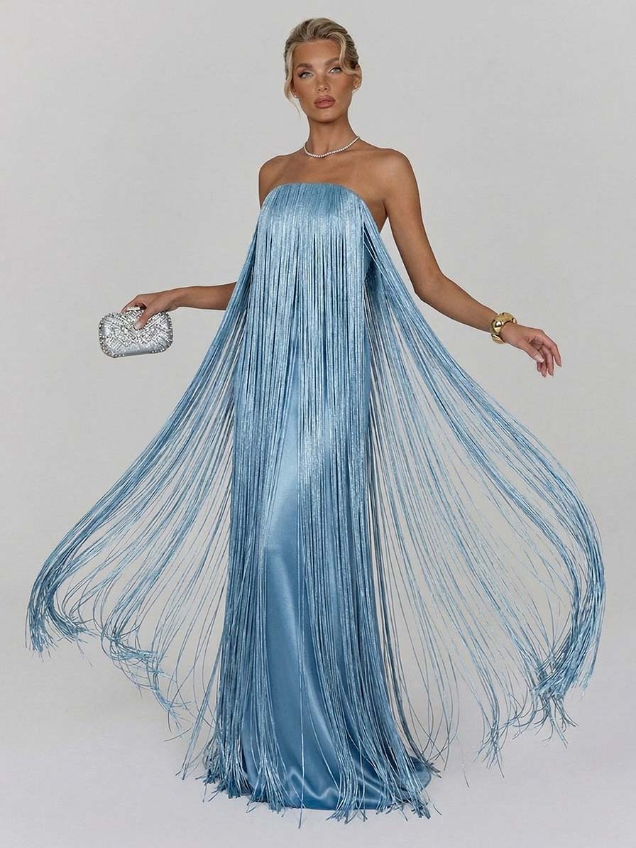 Verlanthe Fringe Maxi Dress