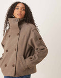 Fenella Funnel-Neck Coat