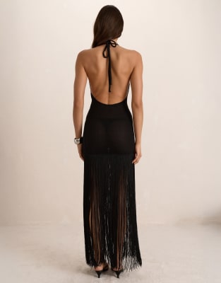 Frayed Midi Dress