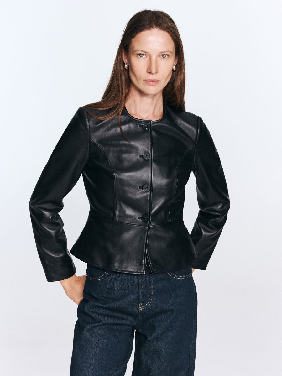 Celia Leather Blazer