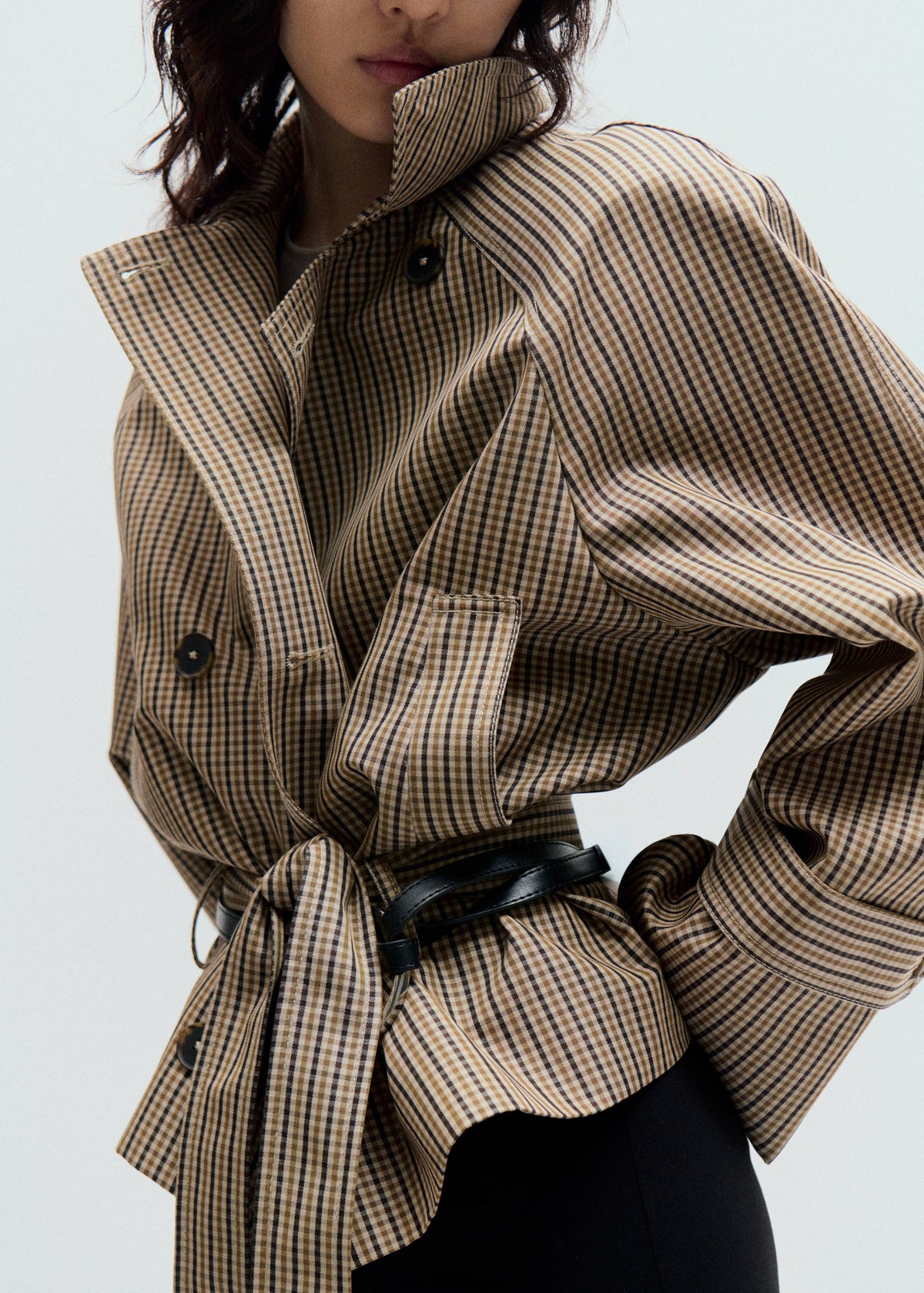 Averil Checked Trench