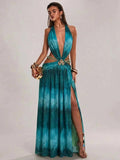 Aegean Halter Maxi Dress