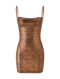 Bronze Panel Mini Dress