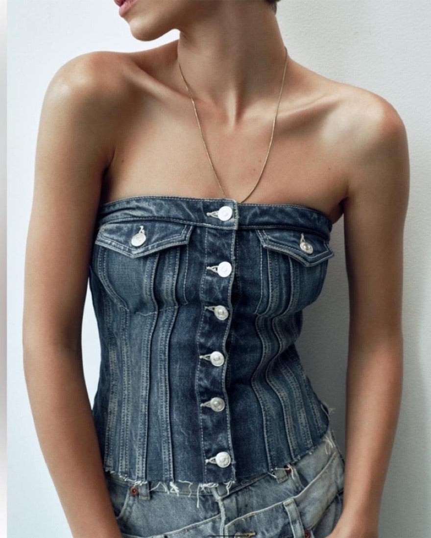 Dalila Denim Top
