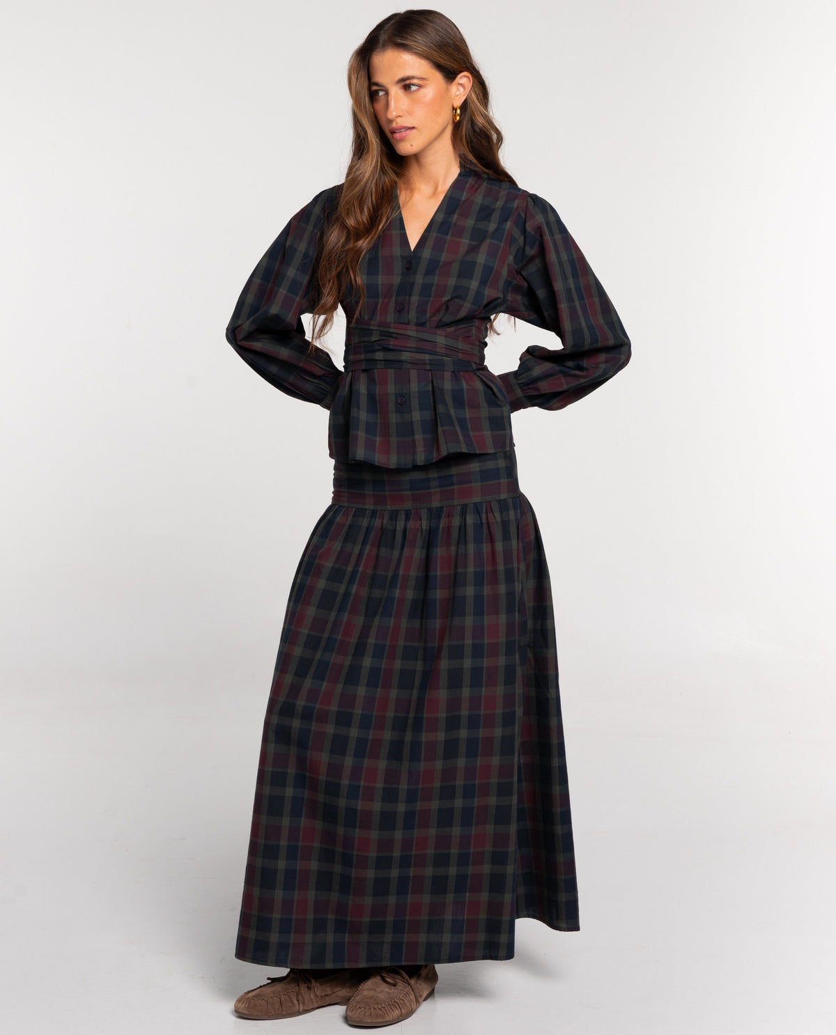 Tavia Plaid Top