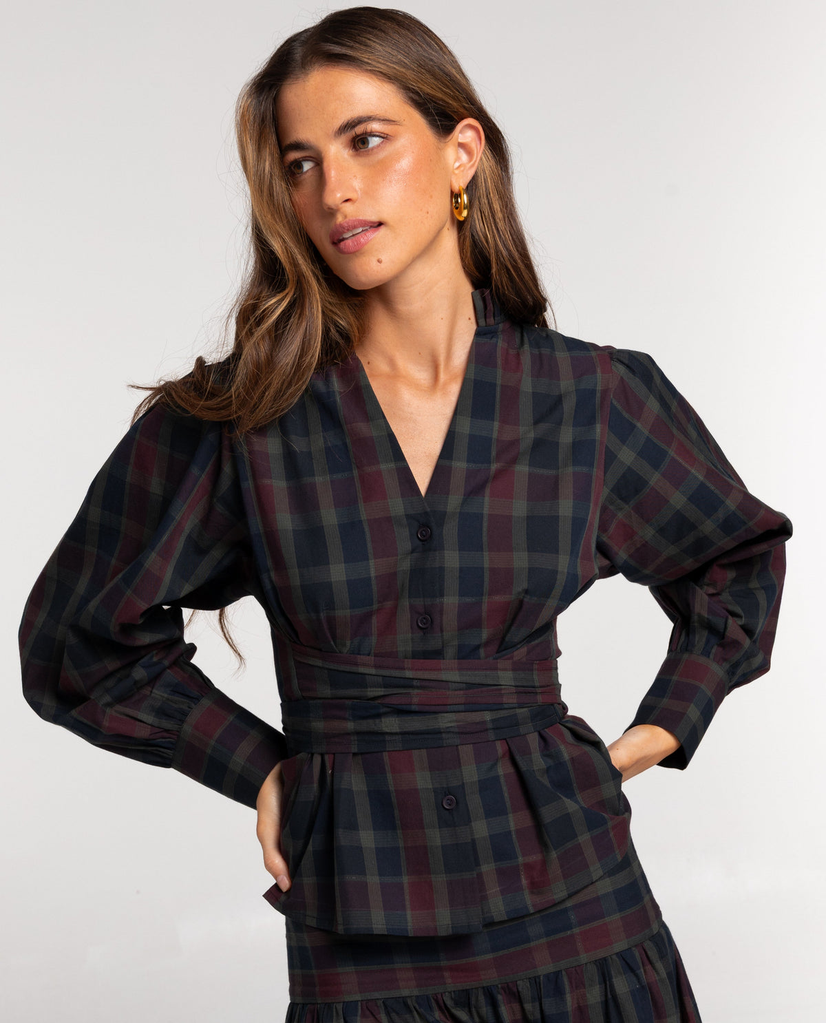 Tavia Plaid Top