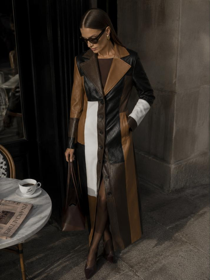 Vivienne Leather Trench Coat