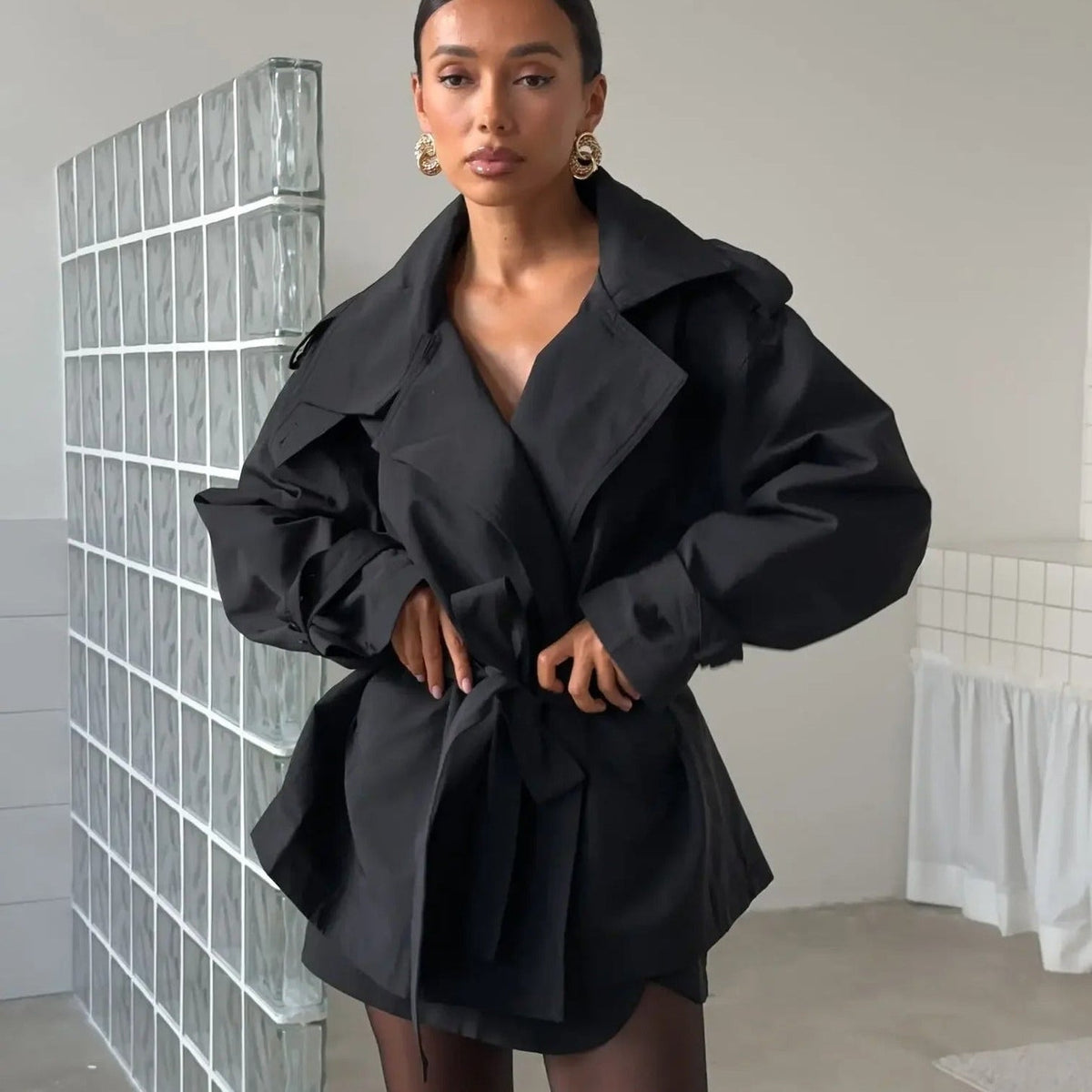 Sofie Crop Trench