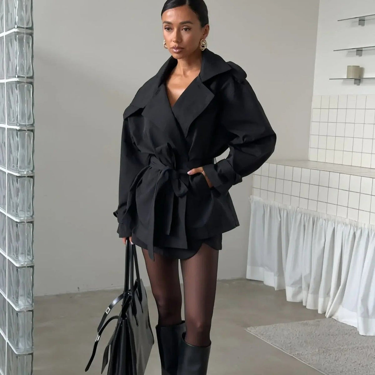 Sofie Crop Trench